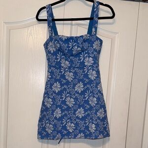 Floral Blue Shein Dress
